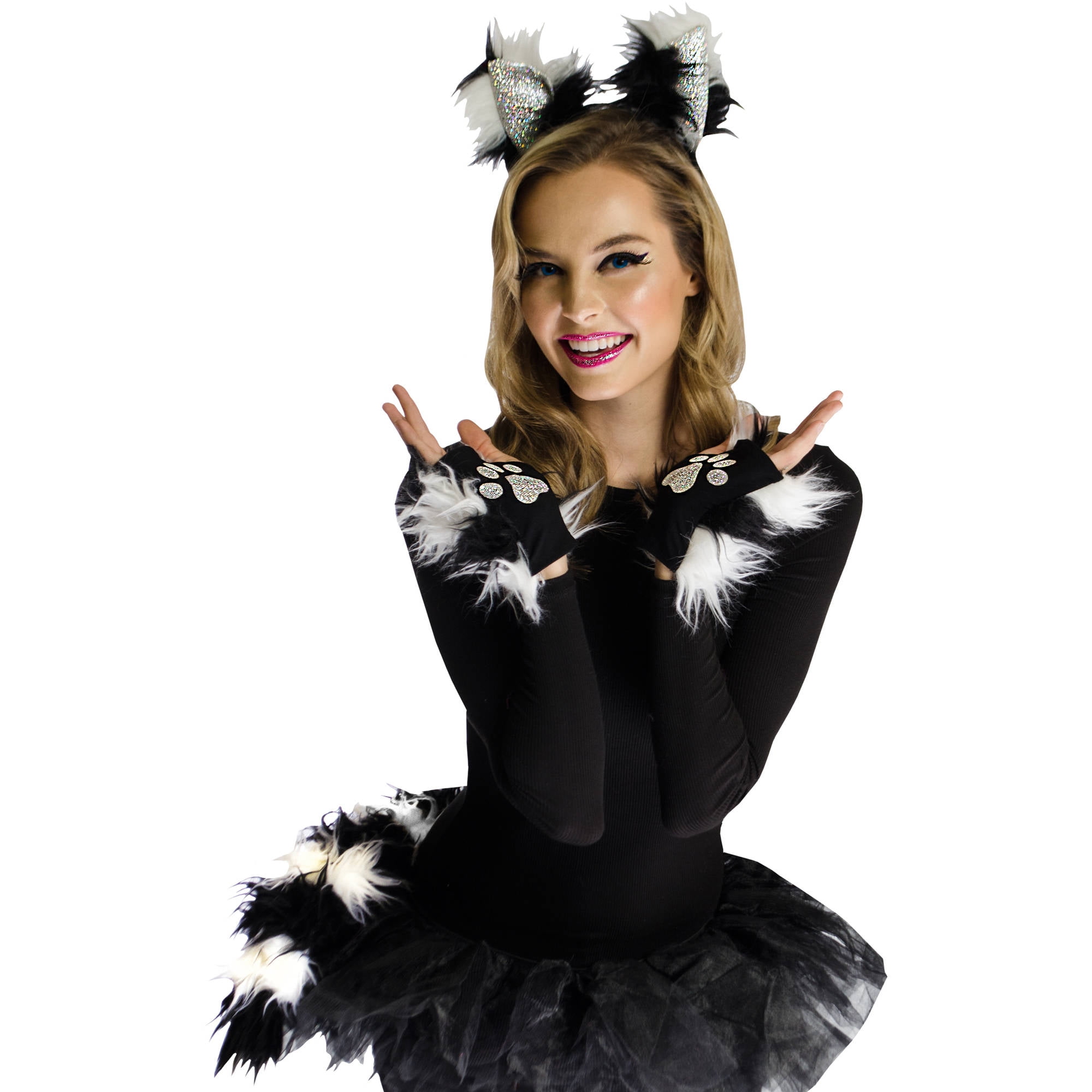 Striped Cat, White Halloween Costume Accessory
