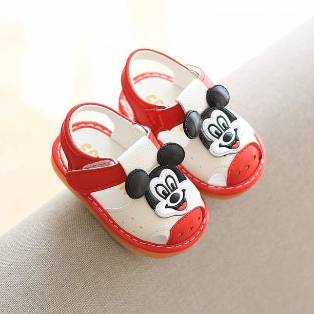 Zapatos casuales de bebé de Disney 6-12 meses niños niñas Mickey mouse zapatos de bebé fondo suave infantil un año de edad solo shoes15-Insole 11,5 CM Gao Jinjia LED