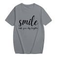 thumbnail image 4 of T-shirt Décontracté à Manches Courtes pour Usage Quotidien avec Col Rond et Imprimé Graphique, Coupe Ample pour Femmes, Confort Quotidien, 4 of 4