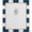 Blue w/Ivory, variant on Concepts 4x6 Picture Frame Black & White Checkered Retro Gold Bordered Enameled Photo Frame with HD Clear Glass, Durable Wall Decor/Tabletop Display Vertical/Horizontal