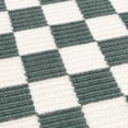 thumbnail image 5 of Hauteloom Kaysar Living Room, Bedroom Machine Washable Area Rug - Square Piles, Checkered - White, Petrol Blue - 9'2" x 12', 5 of 12