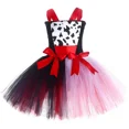 thumbnail image 3 of Vestido tutú de Cruella de la malvada señora para niñas, disfraz de Cosplay para fiesta de Halloween, dálmatas, bruja blanca y negra, vestidos de Kuila, ropa para niños, 3 of 5