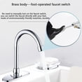 thumbnail image 3 of Floor Mount Single Brass Pedal Valve, Foot Operated Faucet, Foot Valve For Foot Pedal Faucet Touchless Foot Operated Water Pump, 3 of 5