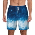 thumbnail image 2 of Picia Blue Glitter Sparkles pattern Mens Swim Trunks with Compression Liner Stretch Beach Shorts Quick Dry with Zipper Pockets No-Chafing Board Shorts-Small, 2 of 9