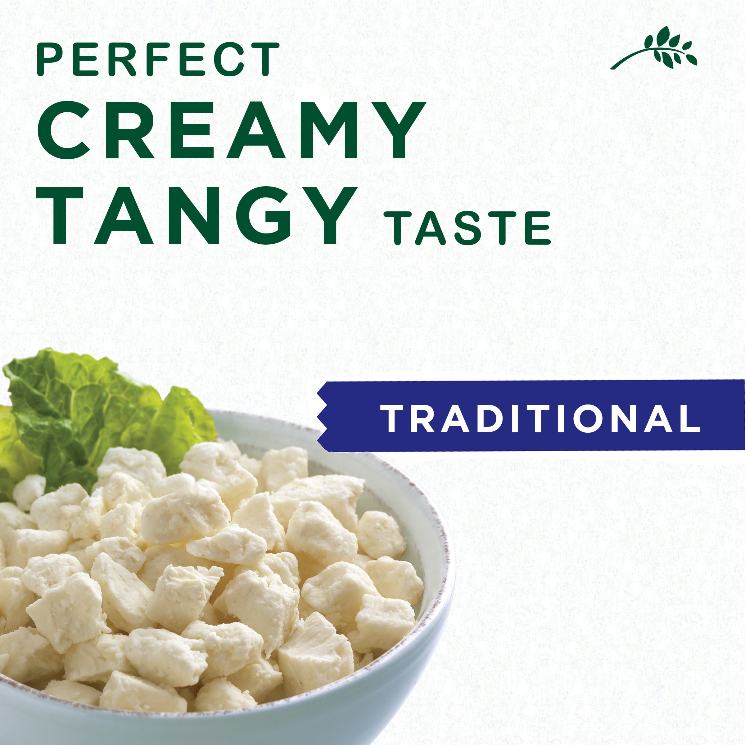 Athenos Traditional Crumbled Feta Cheese, 4 oz Tub, Refrigerated