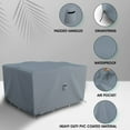 thumbnail image 6 of Covers & all Square Dining Table Set Cover, Heavy Duty 18 Oz Waterproof UV Weather Resistant Outdoor Patio Garden Lawn Furniture Cover, Air Vents & Drawstrings (50"L x 50"W x 30"H, Grey), 6 of 7