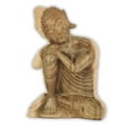 thumbnail image 1 of Hand Carved Resting Buddha Statue Made from Sustainable Hibiscus Wood, 1 of 5