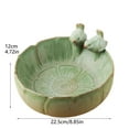 thumbnail image 2 of Bird Bath for Outside On Ground Ceramic Birds Bath Bowl Handmade Ground Bird Feeders and Birdbath for Outdoors for Outdoors Garden Tabletop Balcony and, 2 of 6
