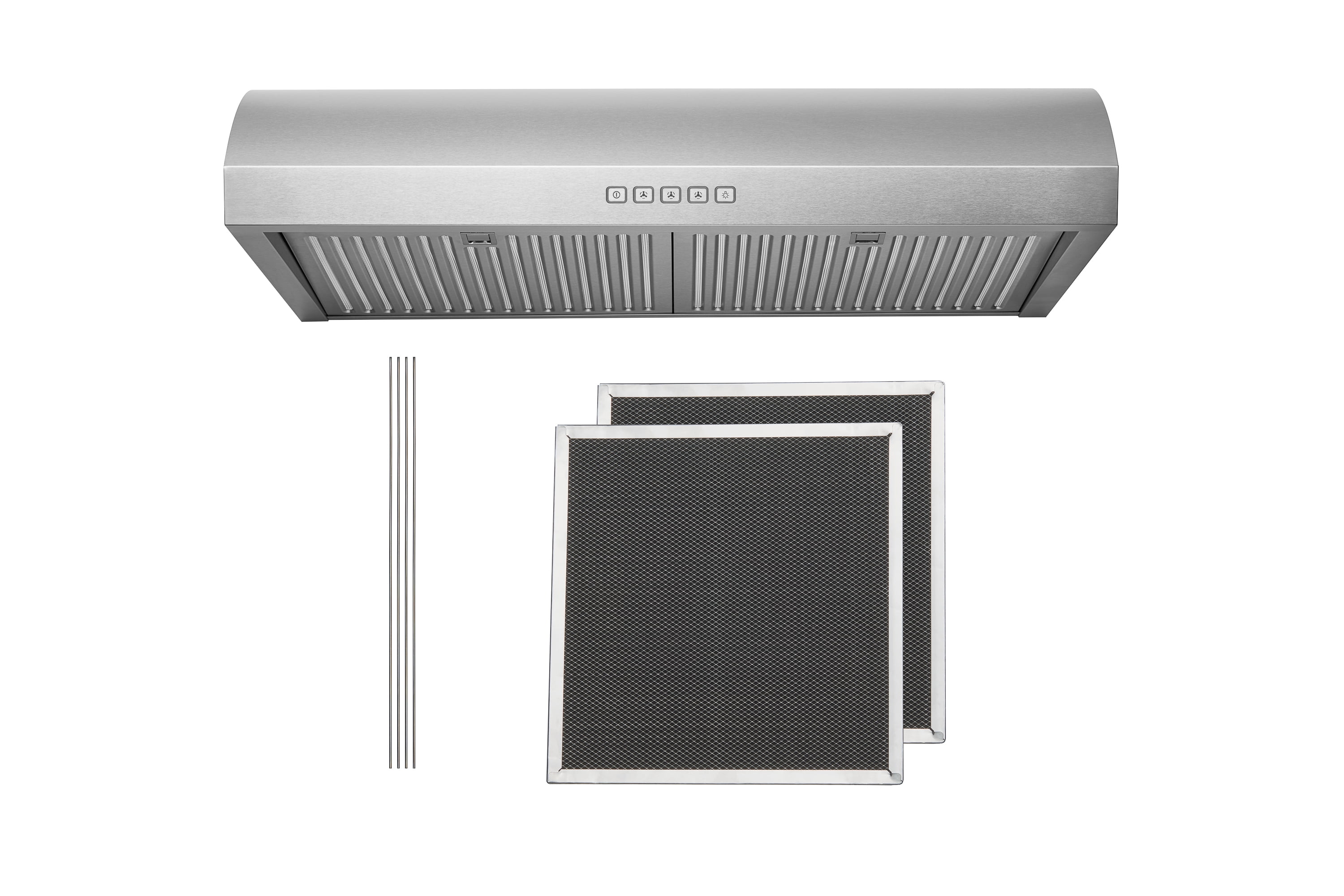 Hauslane Chef Series 30" B018 Convertible Under Cabinet Range Hood 120 Volts Minimalist 3-Way Venting 250 CFM Aluminum Filters LED in White