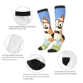 thumbnail image 3 of Silaia Bluey Print Socks For Women Men,Crew Socks,Sporty Calf Socks,Casual Socks, Design Socks for Hiking, Sport, 3 of 6