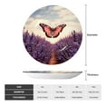 thumbnail image 2 of Balery Butterfly Over Lavender Print Bone China Decorative Plate Ceramic Dinner Plates Art Crafts with Display Stand-8in, 2 of 6