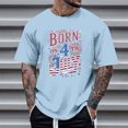 thumbnail image 1 of Tops para hombre, blusas y camisas de cuello redondo y manga corta para hombre, tops casuales de cuello redondo y manga corta con estampados especiales para hombre., 1 of 5