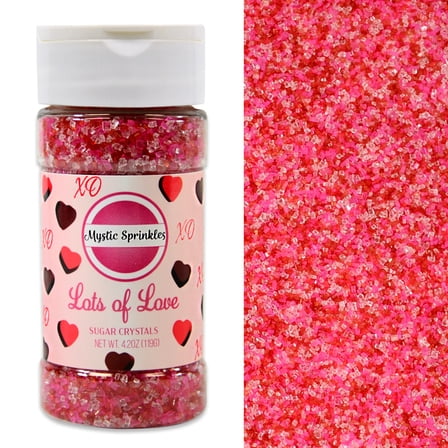 Mystic Sprinkles Lots of Love Sugar Crystals 4.2 oz Bottle