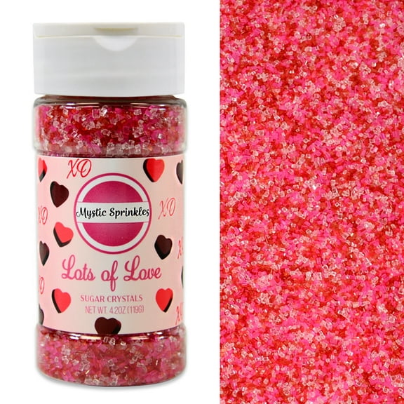 Mystic Sprinkles Lots of Love Sugar Crystals 4.2 oz Bottle