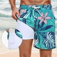 thumbnail image 2 of JAJAHO Mens Swim Trunks 2 In 1 Beach Shorts With Liner Bathing Suit Drawstring Shorts With Pockets Trendy Swimwear, 2 of 7