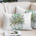 thumbnail image 2 of Eucalyptus Leaves Throw Pillow Covers Green Striped Glass Bottles Plants Spring Decorative Lumbar Pillow Cover Rectangle Cushion Case for Sofa Couch Bed Living Room Bedroom 20 X 30 Inches, 2 of 9