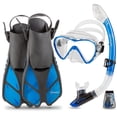 thumbnail image 1 of Set de esnórquel Seavenger Aviator Dry Top con aleta Trek Gris/Transparente, 1 of 6