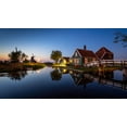 thumbnail image 2 of Jaynes Gallery 32x20 White Modern Wood Framed Museum Art Print Titled - Europe-The Netherlands-Zaandam-Zaanse Schans at sunset, 2 of 4