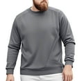 thumbnail image 3 of Chiccall Mens Big Tall Sweatshirt Oversized Crew Neck Long Sleeve Pullover, 3 of 7