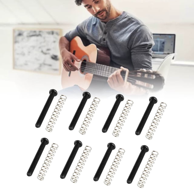Guitar Screw Kit,Guitar Pickup Screw Spring For Electric Guitar Bridge, Pickup, Pickguard, Tuner, Switch, Neck Plate