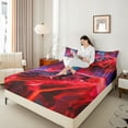 thumbnail image 4 of Manfei Racing Car 4pcs Bed Sheets,Extreme Sports King Sheets,Neon Light Super Cozy Sheet Set,Boys Bedroom Decor, 4 of 7