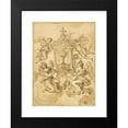 thumbnail image 2 of Giacinto Calandrucci 14x18 Black Modern Framed Museum Art Print Titled - Monstrance Borne by Angels, 2 of 5