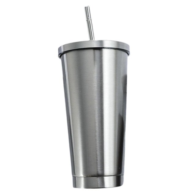 Taza Clásica Moderna 500ml con Paja Acero Inoxidable Aislada BLESIY