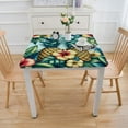 thumbnail image 3 of COMIO Square Fitted Tablecloth Tropical Pineapple Decorative Pineapple Flower Pillowcase White, 3 of 7