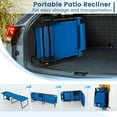 thumbnail image 6 of Costway 2 PCS Folding Chaise Lounge Chair Portable Sun Lounger with Adjustable Backrest Navy, 6 of 8