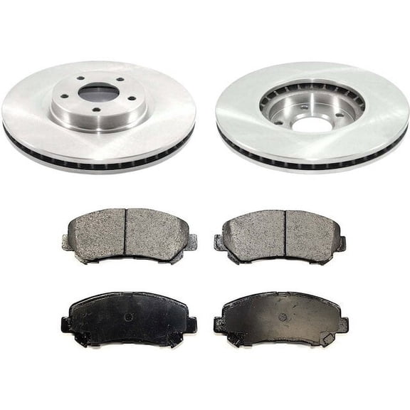Front Brake Pad and Rotor Kit - Compatible with 2009 - 2014, 2016 - 2018 Nissan Maxima 2010 2011 2012 2013 2017