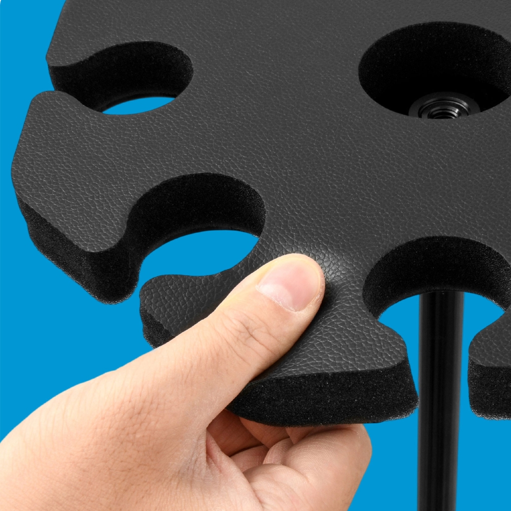 Multipurpose Mic Stand Stable Acrylic Base Microphone Stand Round Tray Attachment