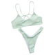 thumbnail image 1 of Traje de baño de dos piezas con sujetador acolchado en la espalda cruzada en la espalda de color sólido para mujer OAVQHLG3B Store  lin121212, 1 of 4