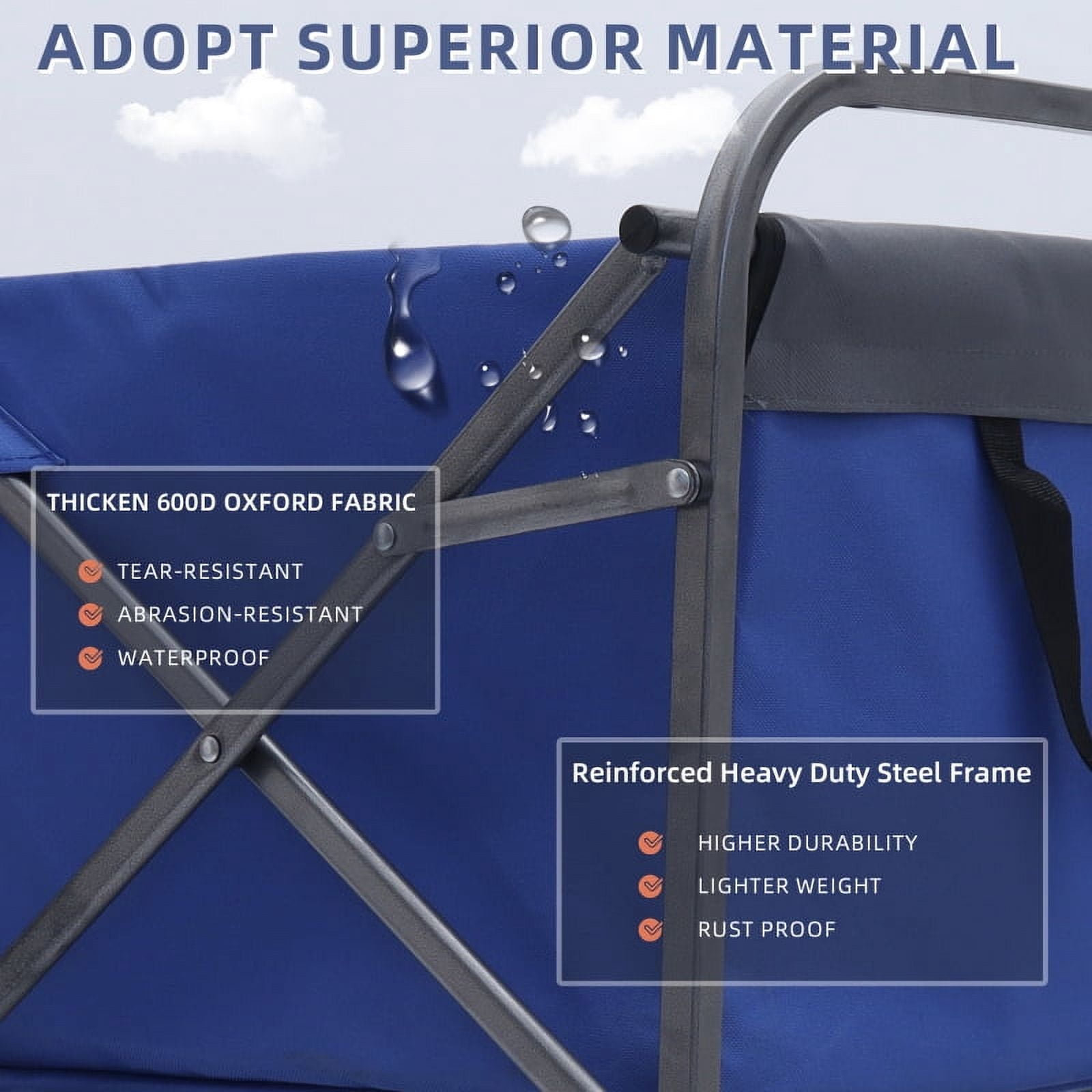 Acpouw Outdoor Garden Multipurpose Micro Collapsible Beach Trolley Cart Camping Folding Wagon