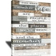 thumbnail image 1 of Inspirational Decor Wall Art The Best Things in Life Motivational Quotes Canvas Prints Rustic Farmhouse Positive Words Poster Modern Home Framed Artwork 12"x16", 1 of 6