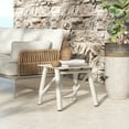 thumbnail image 2 of Atlas 19.5" Square Outdoor Patio Side Table Light Beige Gray Aluminum, 2 of 10