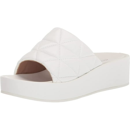 

Aerosoles Womens Dayna Wedge Sandal 6 White Vegan