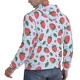 thumbnail image 3 of KLL Strawberries Print Mens Hoodie Long Sleeve Casual Pullover Hooded Sweatshirt Fashion Drawstring Hoodies with Pocket-3X-Large, 3 of 6