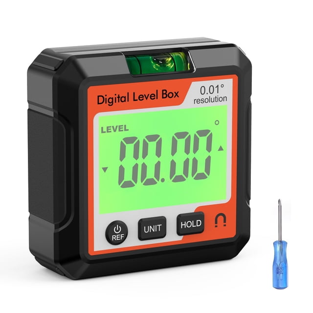 Under 10 Leveler Digital Box and Angle Finder ( Base & LCD Display) for Woodworking and Accurate Table/ Saw Angle Setting Black DLB