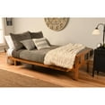 thumbnail image 3 of Futon Frame Sofa Bed Adjustable Design Wooden Construction Living Room - Espresso Suede Peat, 3 of 6