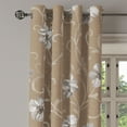 thumbnail image 3 of Ambesonne Floral Design Grommet Curtain, Modern Spring Flowers, 50"x108", Cocoa Pale Grey, 3 of 5