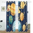 thumbnail image 2 of Cartoon Solar System Planet Blackout Curtains 55W x 72/84L Living Room Bedroom Curtains Heat Insulation and Sun Protection 2-Pack, 2 of 6