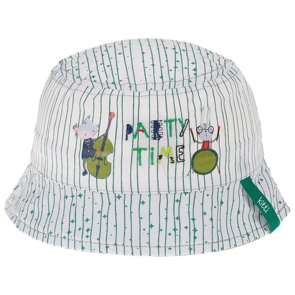 Wear Sierra Party Time Embroidery Infant Boy Bucket Hat, Soft Fabric, Lime, One Size