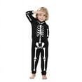thumbnail image 6 of SDNall Halloween Family Jumpsuit Boys Girls Halloween Fashion Skeleton Print Plush Long Sleeved Jumpsuit Family Parent-Child Wear Kid, 6 of 8