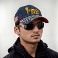 thumbnail image 3 of 250 Anniversary USA Hat 250Th Birthday 1776-2026 Embroidered Distressed Denim Cap Adjustable Baseball Cap for Women Men #02 Blue, 20cm, 3 of 6