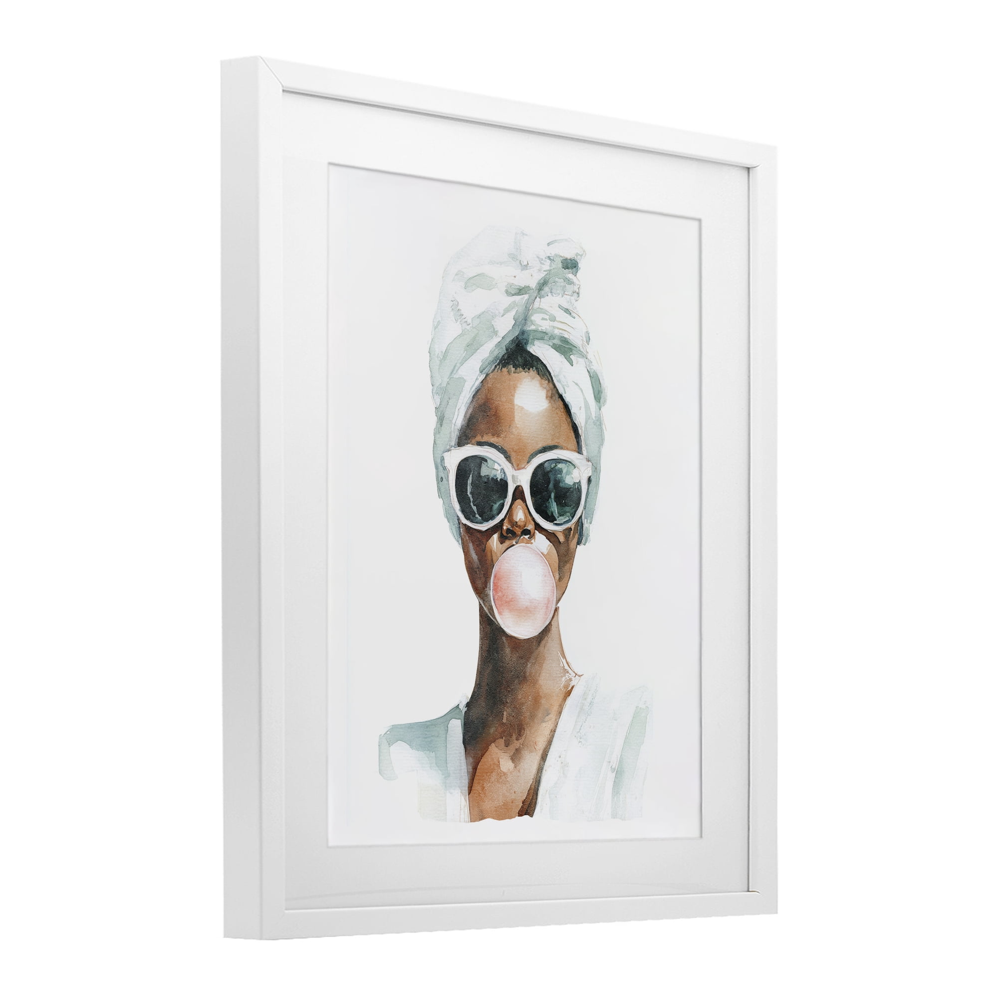 Stupell Industries Bubble Reverie Female White Framed Print Under Glass, design by Svetlana Aleynikova