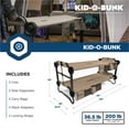 thumbnail image 6 of Disc-O-Bed Kid-O-Bunk Benchable Double Toddler Bed with Storage Organizers, Tan, 6 of 8