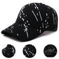 thumbnail image 3 of High Ponytail Hat Adjustable Baseball Cap Cotton Sunshade Cap Graffiti Print Baseball Hat for Men Women, 3 of 7