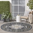 thumbnail image 4 of Nourison Nourison Essentials Persian 6' x Round Navy Vintage Rug, 4 of 11
