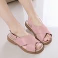 thumbnail image 5 of Godom Sandals for Girls Casual Adjustable Double Buckle Flat Sandal Slide for Toddler Little Big Kid, 5 of 7