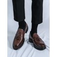 thumbnail image 3 of Men's Tassel Thick-soled Business Formal Pu Leather Shoes, Slip-on, Suitable For Groom Wedding And Hairstylist, 3 of 4